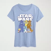 Easter Logo Womens Crew Neck Short Sleeve Classic Fit Star Wars Graphic T-Shirt