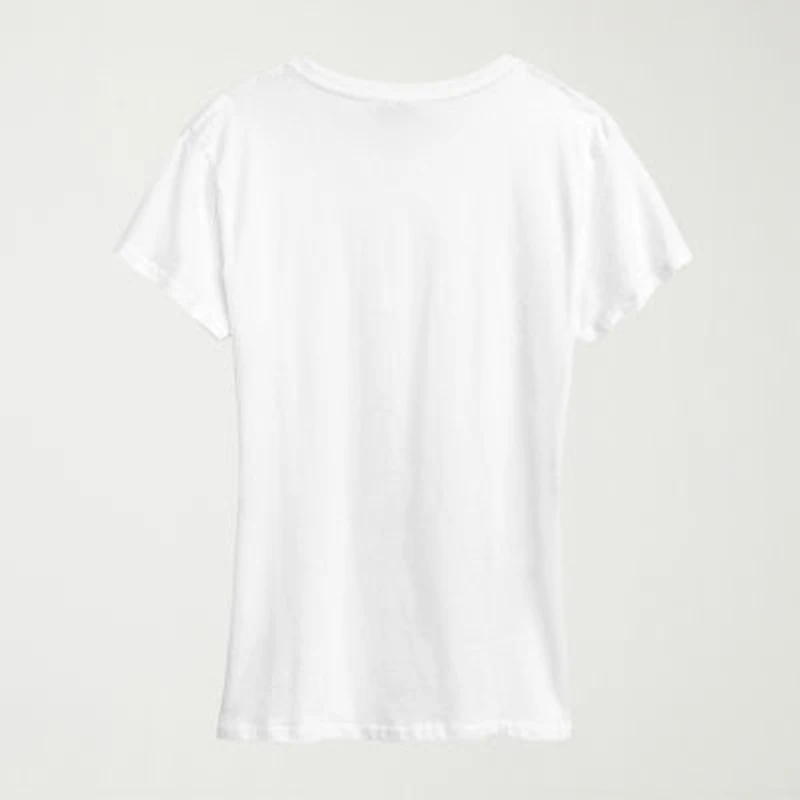 Stars Hollow Grid Womens Crew Neck Short Sleeve Classic Fit Graphic T-Shirt