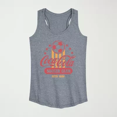 Coca Cola Soccer Club Womens Scoop Neck Sleeveless Tank Top