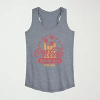Coca Cola Soccer Club Womens Scoop Neck Sleeveless Tank Top