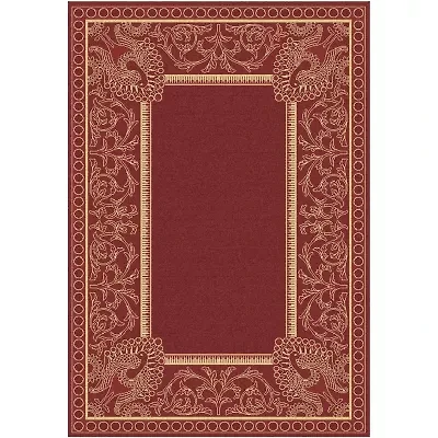  Courtyard Peacock Indoor/Outdoor Square Rug -  7'10"X7'10"