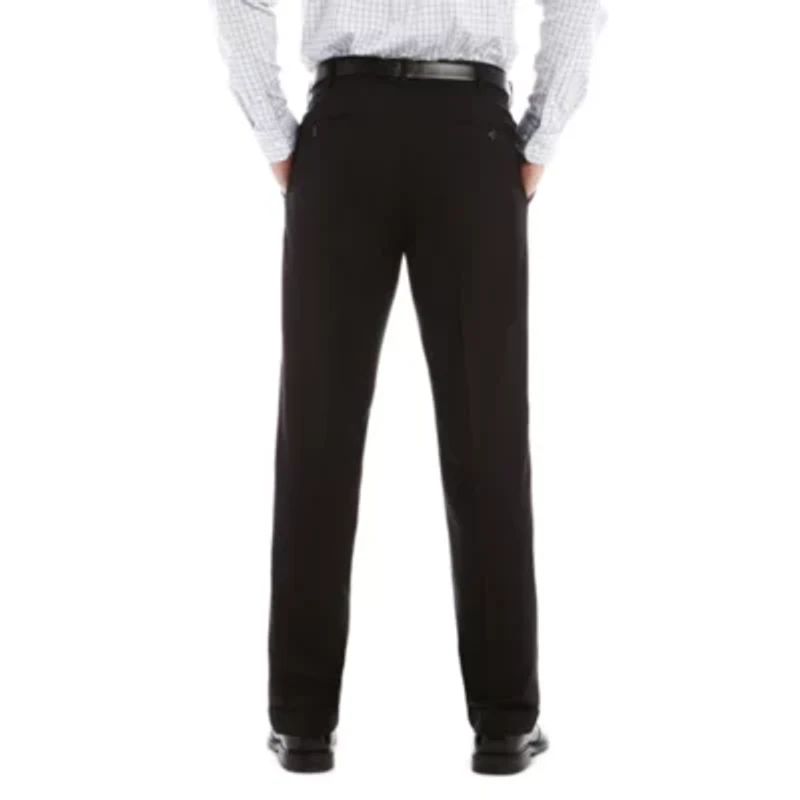 Stafford® Travel Sharkskin Pleated Dress Pants - Classic
