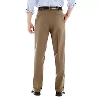 Stafford® Travel Sharkskin Pleated Dress Pants - Classic