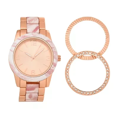 Geneva Womens Rose Goldtone Bracelet Watch Wac7253jc