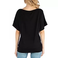 24/7 Comfort Apparel Loose Fit Dolman Top with Wide Sleeves