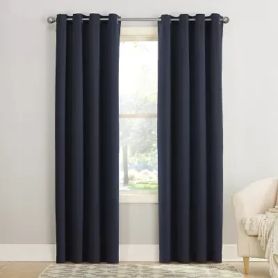 Sun Zero Emory Grommet Top Light-Filtering Single Curtain Panel