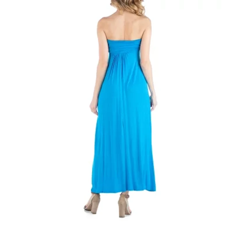 24/7 Comfort Apparel Sleeveless Empire Waist Maxi Dress
