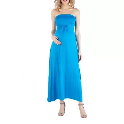 24/7 Comfort Apparel Sleeveless Empire Waist Maxi Dress
