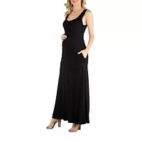 24/7 Comfort Apparel Scoop Neck Sleeveless Maxi Dress
