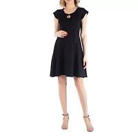 24/7 Comfort Apparel Dress with Keyhole Neck