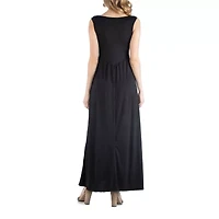 24/7 Comfort Apparel Maxi Sleeveless Dress with Pockets
