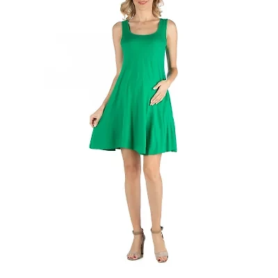 24/7 Comfort Apparel A Line Slim Fit and Flare Dress