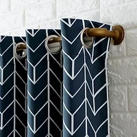 Sun Zero Kenwood Chevron Grommet Top Energy Saving Blackout Single Curtain Panel
