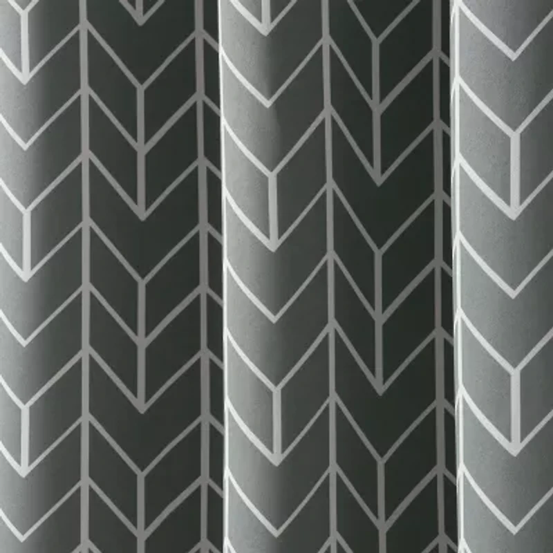 Sun Zero Kenwood Chevron Grommet Top Energy Saving Blackout Single Curtain Panel