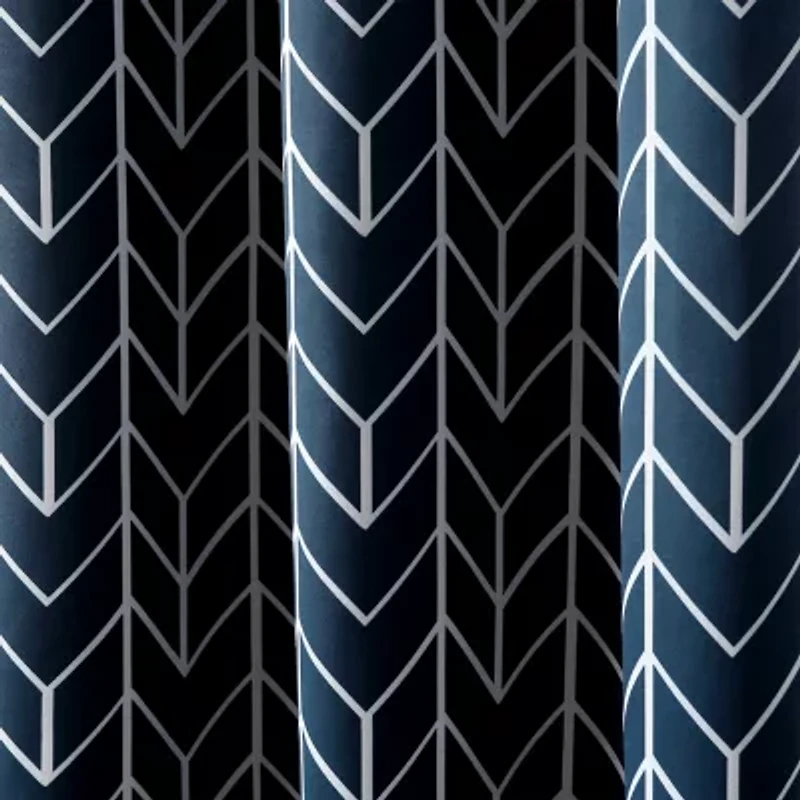 Sun Zero Kenwood Chevron Grommet Top Energy Saving Blackout Single Curtain Panel