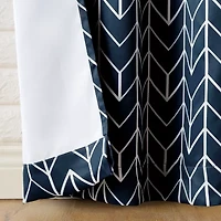 Sun Zero Kenwood Chevron Grommet Top Energy Saving Blackout Single Curtain Panel