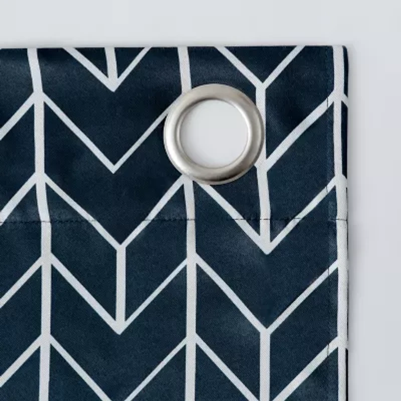 Sun Zero Kenwood Chevron Grommet Top Energy Saving Blackout Single Curtain Panel