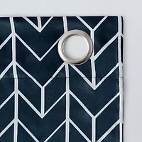 Sun Zero Kenwood Chevron Grommet Top Energy Saving Blackout Single Curtain Panel