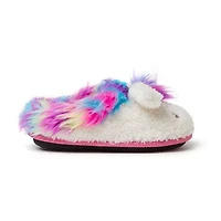 Dearfoams Peyton Unicorn Little & Big Kid Girls Closed Toe Clogs