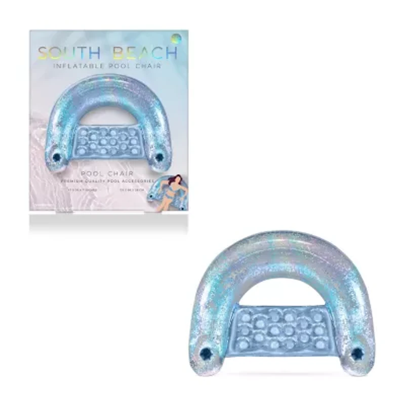 South Beach Inflatable Glitter Confetti Pool Chair