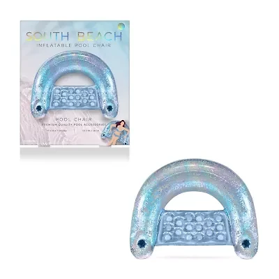 South Beach Inflatable Glitter Confetti Pool Chair