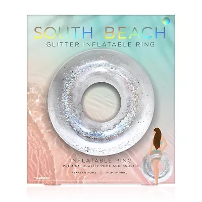 South Beach Inflatable Glitter Confetti Pool Ring