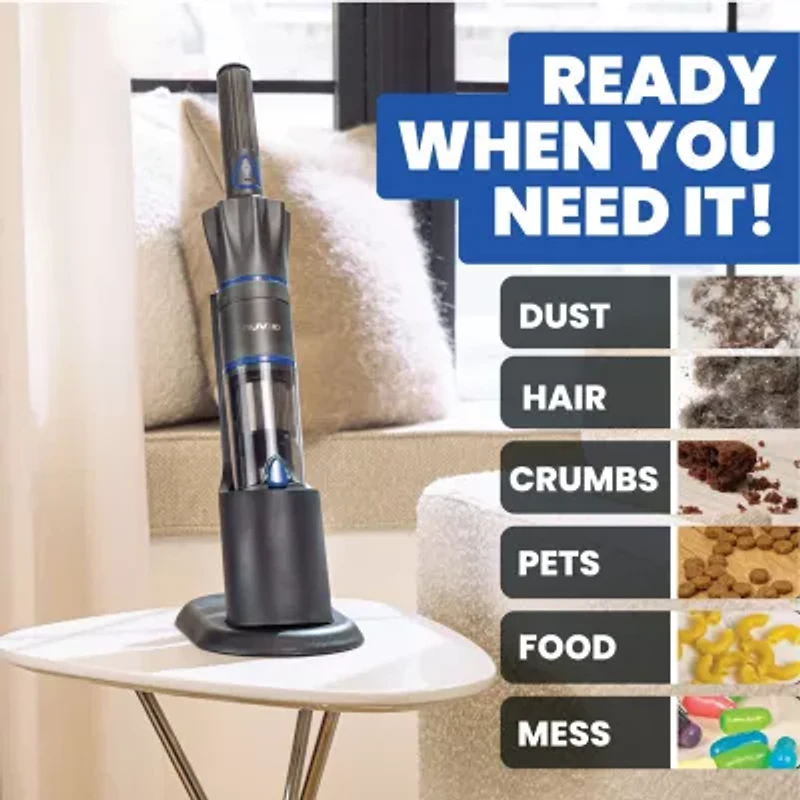 Ruvio Pro Cordless Rechargeable Hand Vacuum 17” Portable Vacuum Cleaner for Home and Car Use