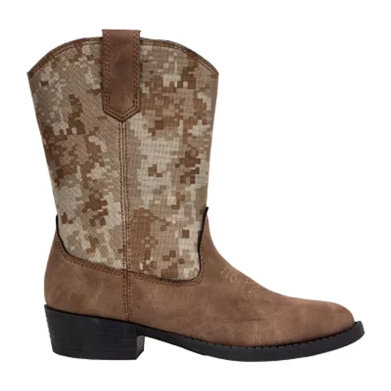 Deer Stags Little & Big Kid Unisex Ranch Stacked Heel Cowboy Boots