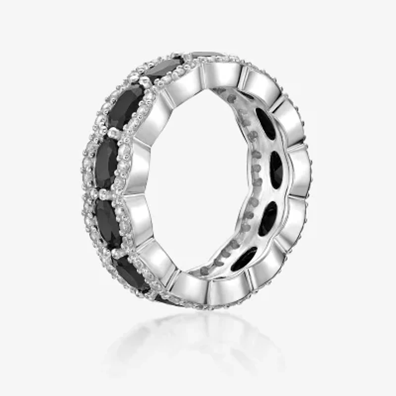 Womens Genuine Black Onyx Sterling Silver Cocktail Ring