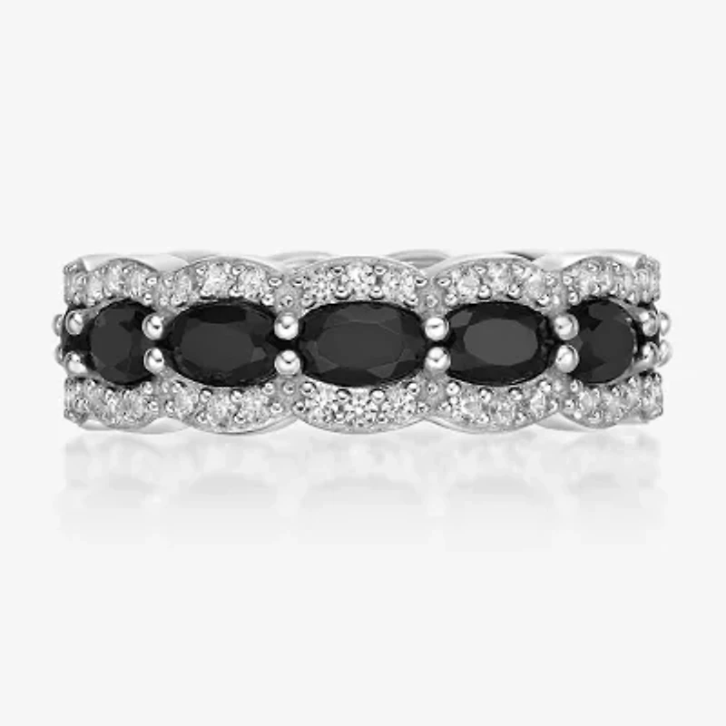 Womens Genuine Black Onyx Sterling Silver Cocktail Ring