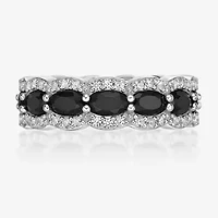 Womens Genuine Black Onyx Sterling Silver Cocktail Ring