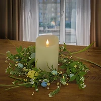 National Tree Co. Spring Flowers And Eggs Ring Candle Holder