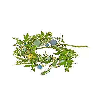 National Tree Co. Spring Flowers And Eggs Ring Candle Holder