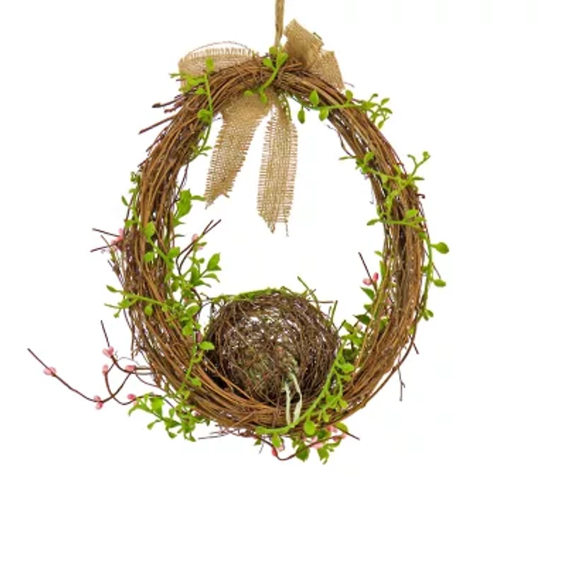 National Tree Co. Bird’s Nest Twig Wall Décor Wreath