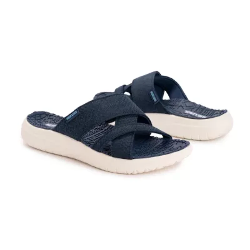 Muk Luks Womens Sassy Cross-Over Strap Sandals