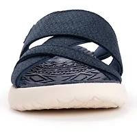 Muk Luks Womens Sassy Cross-Over Strap Sandals