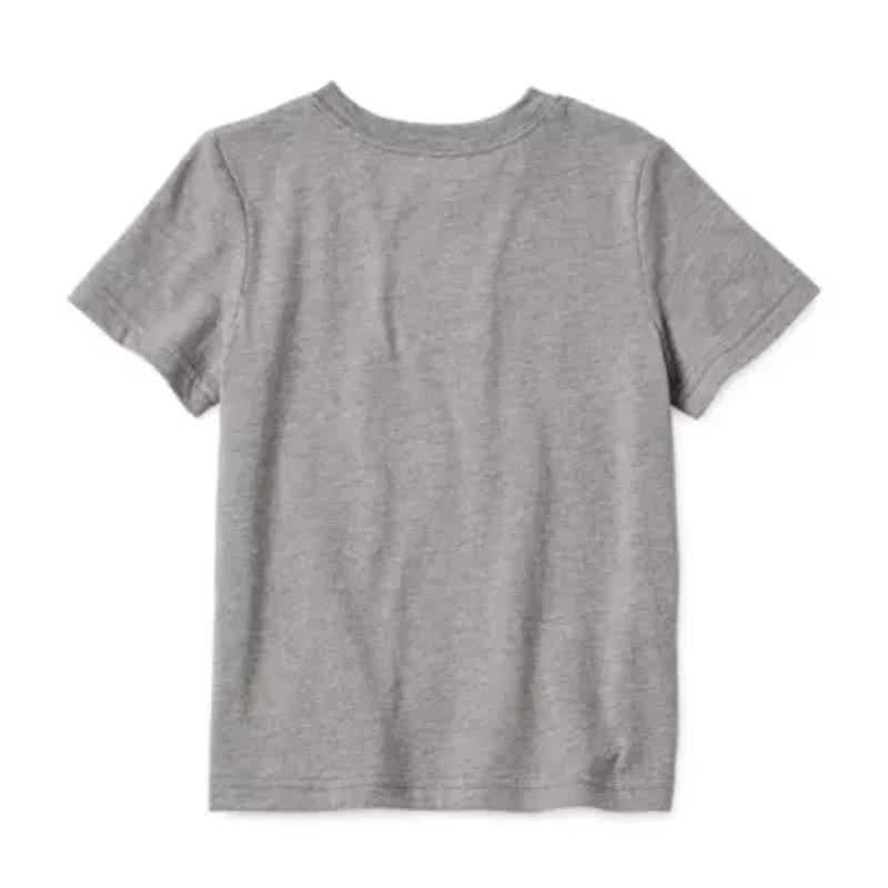 Okie Dokie Toddler & Little Boys Crew Neck Short Sleeve Regular Fit Graphic T-Shirt
