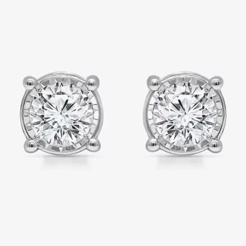 Tru Miracle 2 CT. T.W. Lab Grown White Diamond 10K Gold 6.7mm Round Stud Earrings