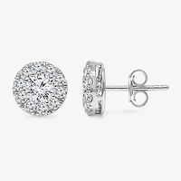 (I1/ I) 2 CT. T.W. Lab Grown White Diamond 10K White Gold 9.4mm Round Stud Earrings