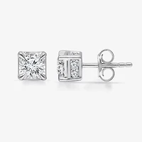 Tru Miracle 1 1/2 CT. T.W. Lab Grown White Diamond 10K White Gold 6.3mm Stud Earrings