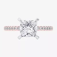 (G-H / Si1-Si2) Womens 2 1/4 CT. T.W. Lab Grown White Diamond 14K Gold Side Stone Engagement Ring