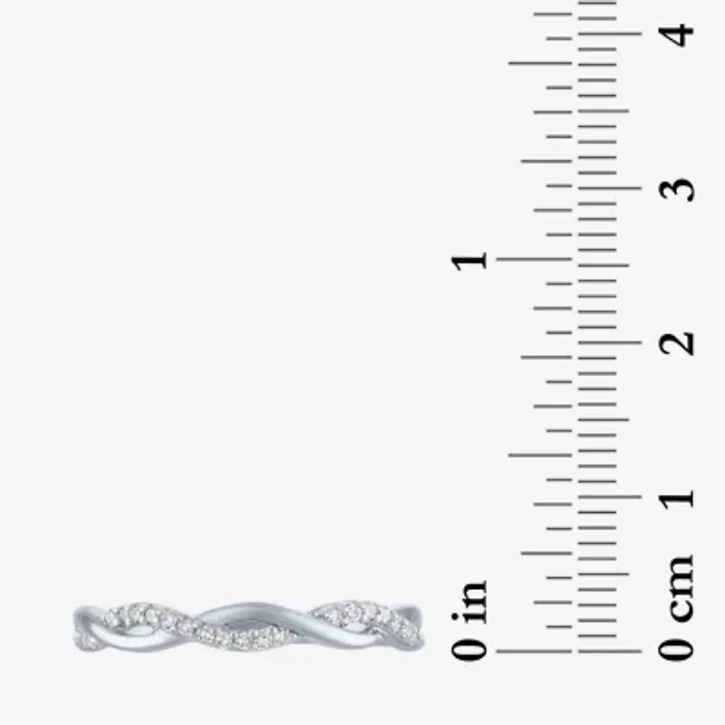 (G-H / Si2-I1) Womens 3MM 1/10 CT. T.W. Lab Grown White Diamond 10K Gold Wedding Band