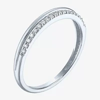 (G-H / Si2-I1) Womens 1/10 CT. T.W. Lab Grown White Diamond 10K Gold Wedding Band