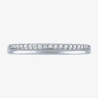 (G-H / Si2-I1) Womens 1/10 CT. T.W. Lab Grown White Diamond 10K Gold Wedding Band