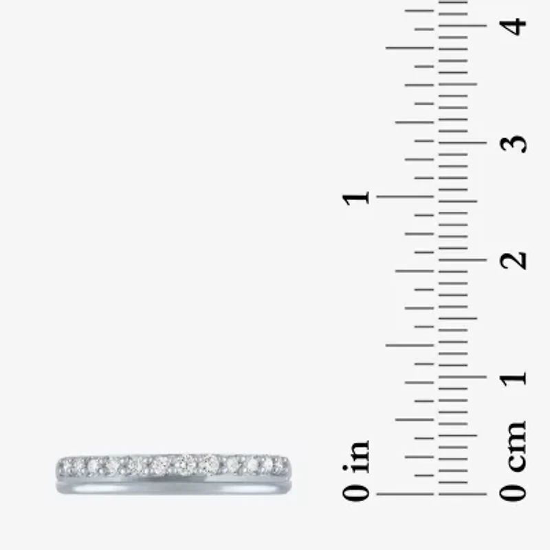 (G-H / Si2-I1) Womens 1/4 CT. T.W. Lab Grown White Diamond 10K Gold Wedding Band
