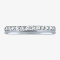 (G-H / Si2-I1) Womens 1/4 CT. T.W. Lab Grown White Diamond 10K Gold Wedding Band