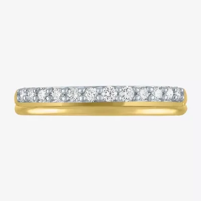 (G-H / Si2-I1) Womens 1/4 CT. T.W. Lab Grown White Diamond 10K Gold Band