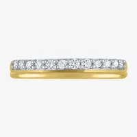 (G-H / Si2-I1) Womens 1/4 CT. T.W. Lab Grown White Diamond 10K Gold Band