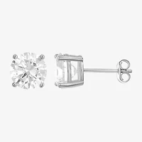 Womens Cubic Zirconia Sterling Silver Round 3 Pair Earring Set