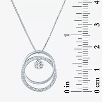 Diamond Blossom (G-H / Si2-I1) Womens 1/10 CT. T.W. Lab Grown White Diamond Sterling Silver 18 Inch Pendant Necklace